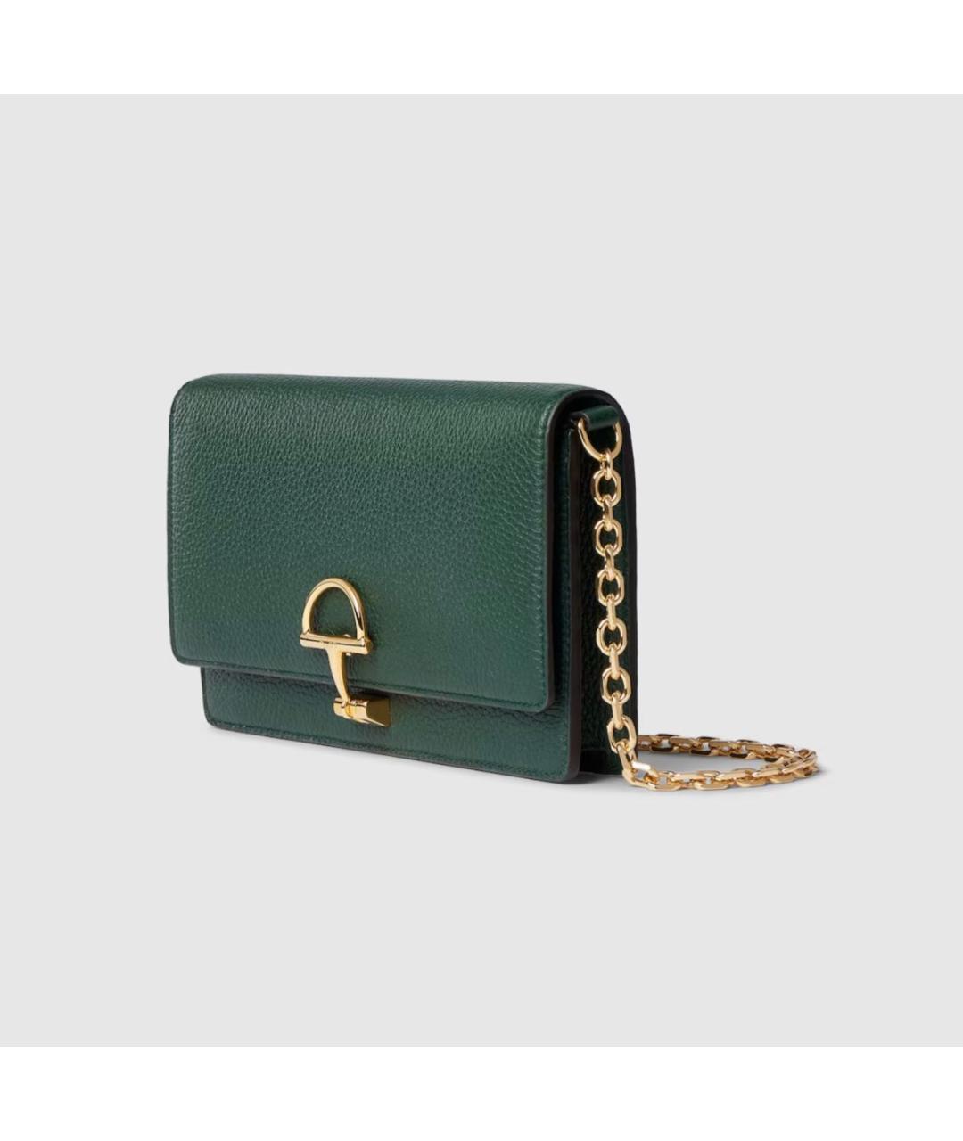 GUCCI Зеленый кожаный кошелек, фото 2