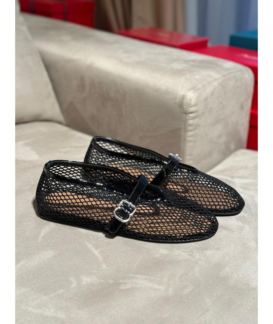 ALAIA Черные кожаные балетки, фото 4