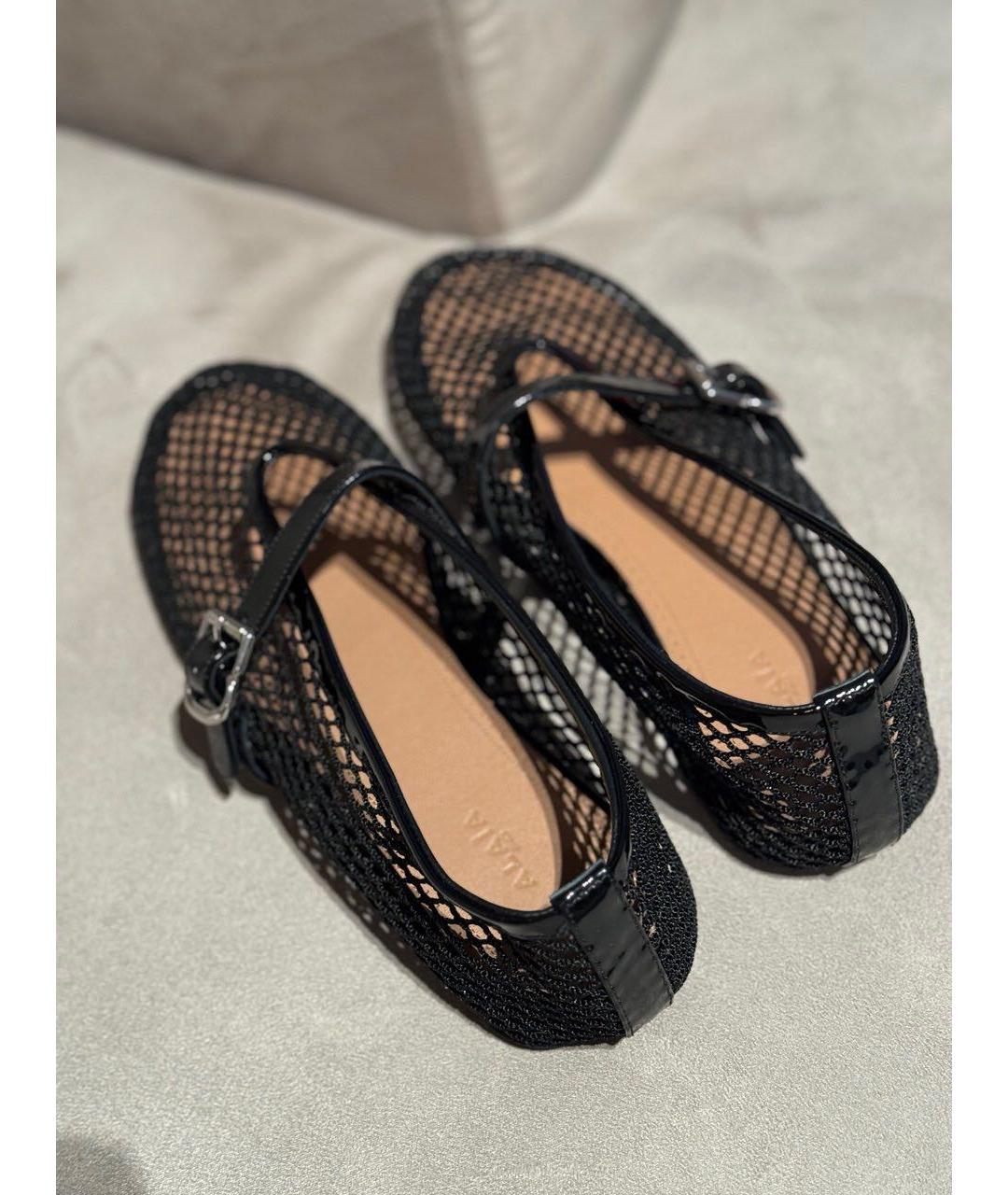 ALAIA Черные кожаные балетки, фото 5