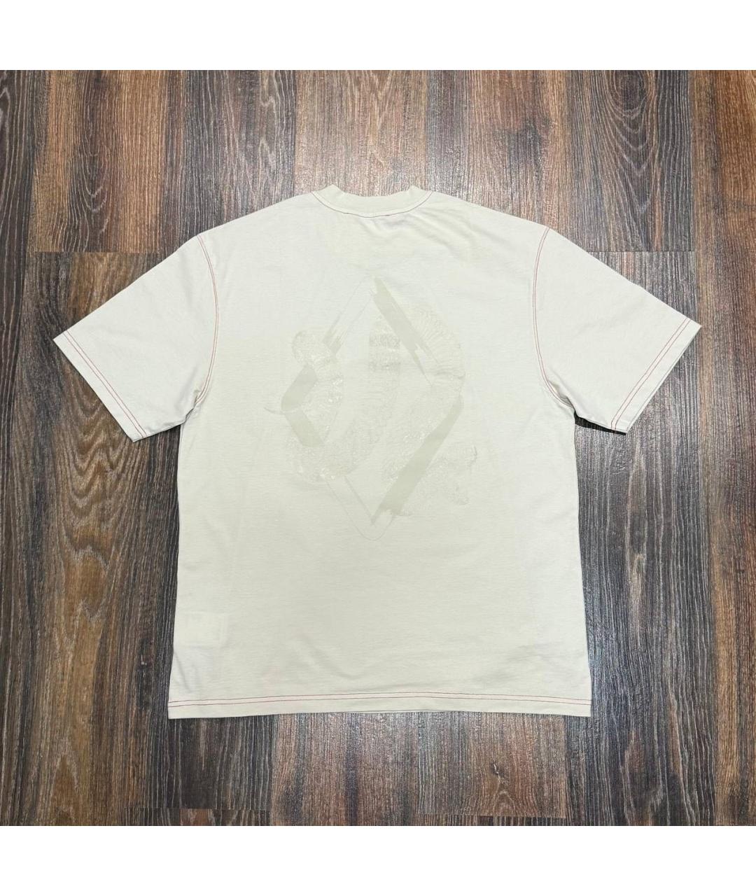 A-COLD-WALL* Бежевая хлопковая футболка, фото 2