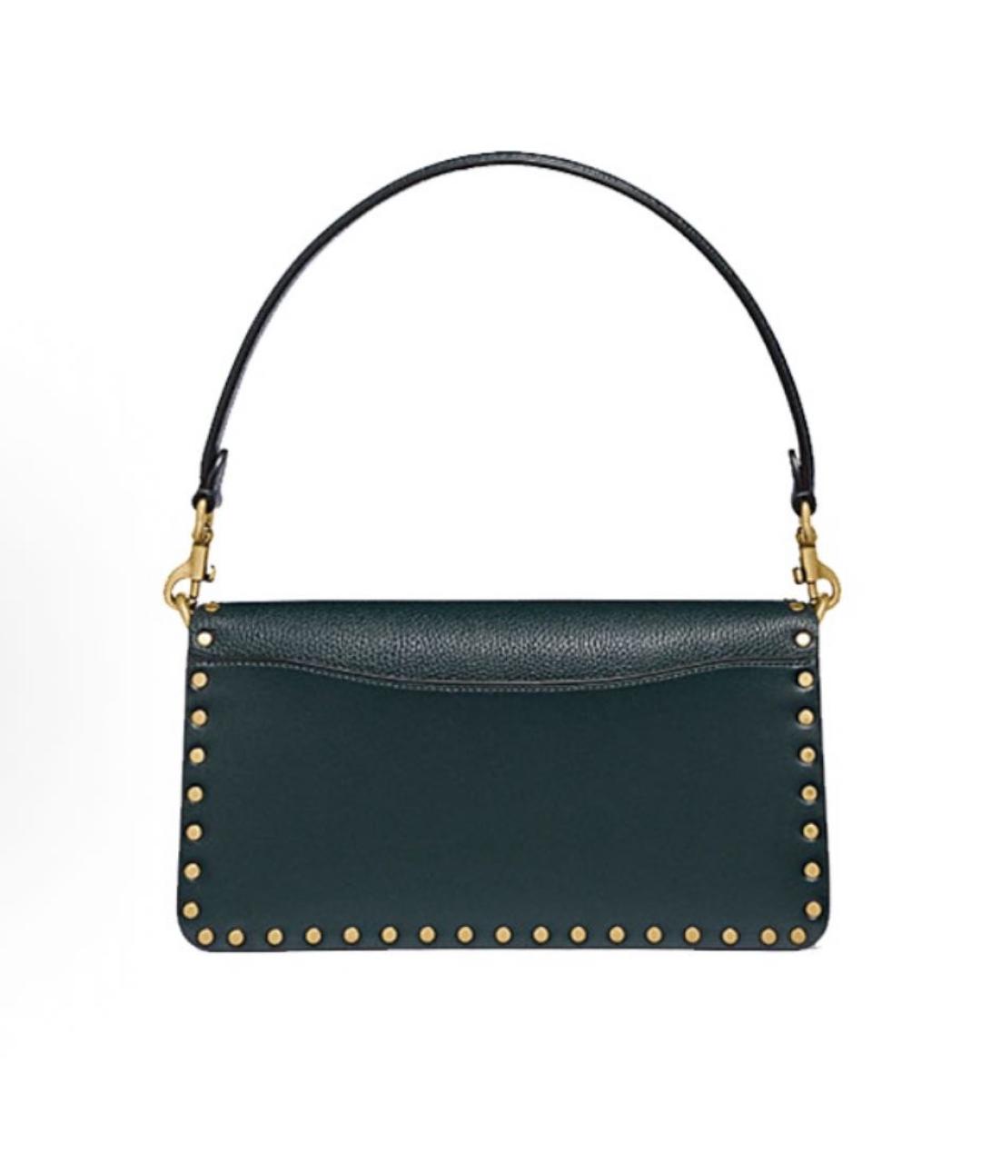 COACH Синяя кожаная сумка с короткими ручками, фото 2