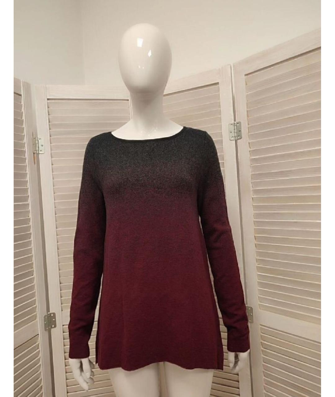 VERA WANG Бордовый хлопковый джемпер / свитер, фото 9
