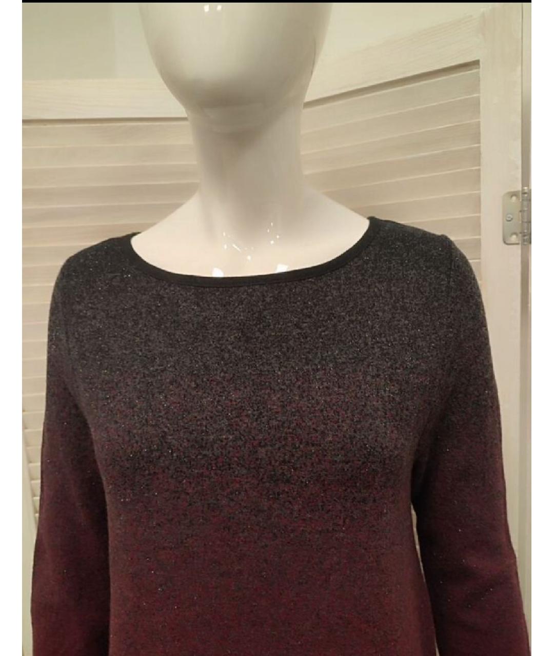 VERA WANG Бордовый хлопковый джемпер / свитер, фото 7