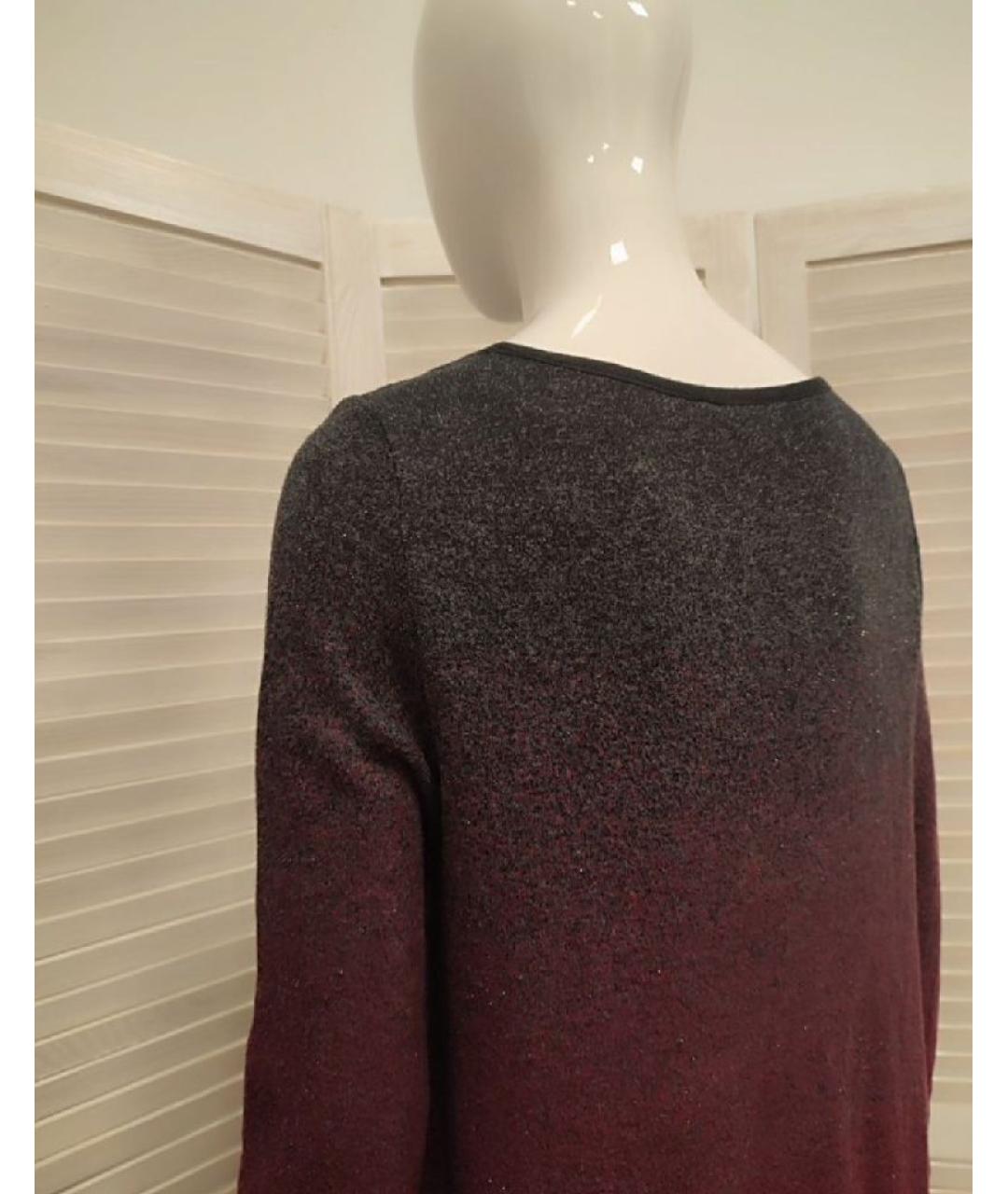 VERA WANG Бордовый хлопковый джемпер / свитер, фото 6