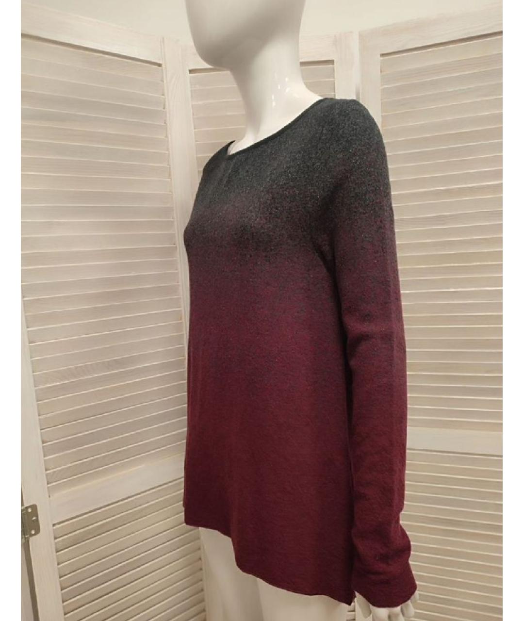 VERA WANG Бордовый хлопковый джемпер / свитер, фото 5