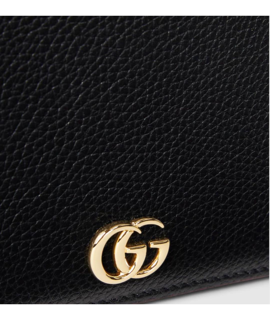 GUCCI Черный кожаный кошелек, фото 4