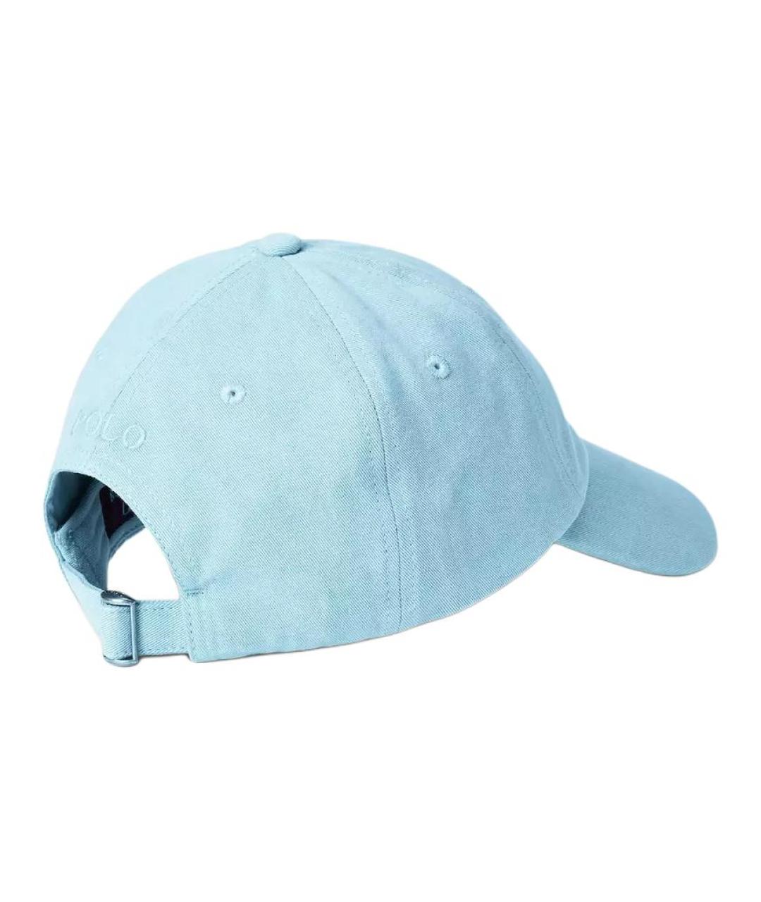 POLO RALPH LAUREN Голубая хлопковая кепка/бейсболка, фото 2