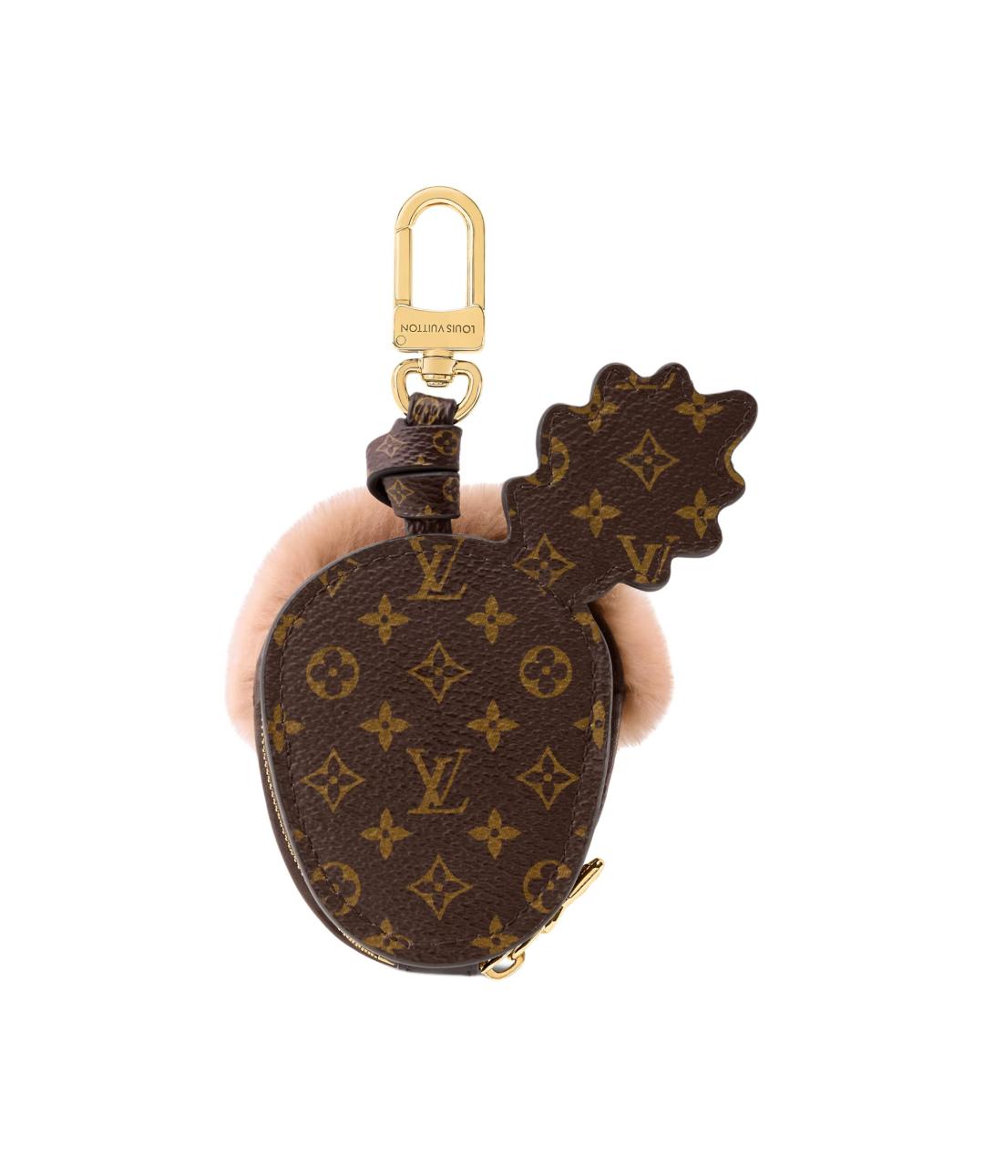 LOUIS VUITTON Коричневый кожаный кошелек, фото 2