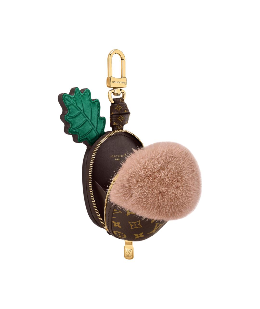 LOUIS VUITTON Коричневый кожаный кошелек, фото 3