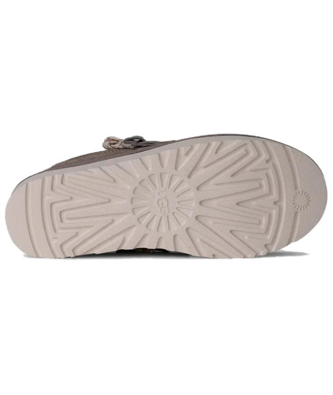 UGG AUSTRALIA Серые нубуковые низкие кроссовки / кеды, фото 5