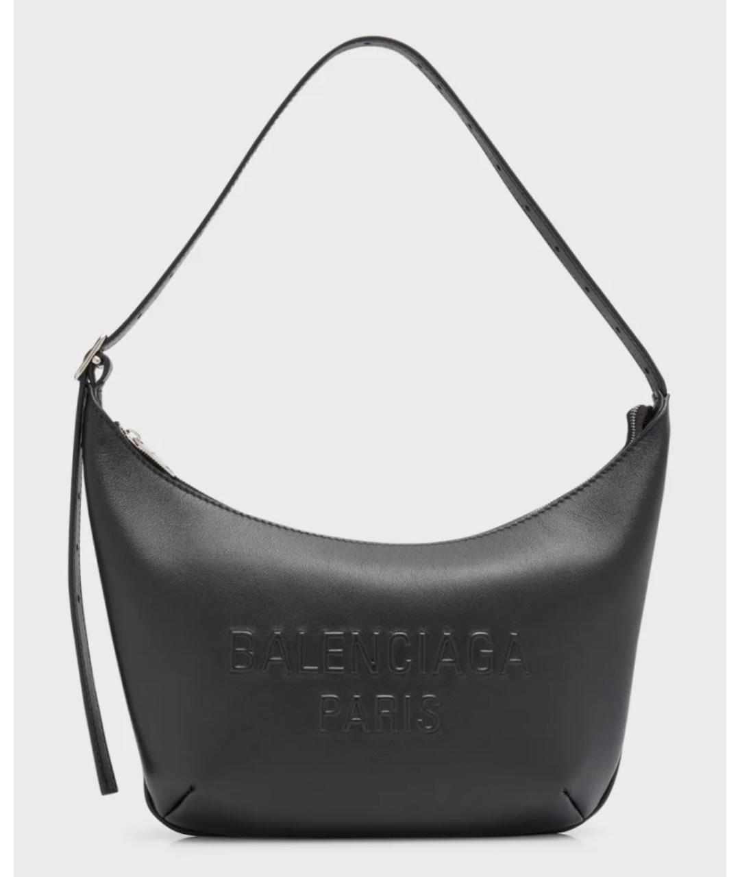 BALENCIAGA Черная кожаная сумка с короткими ручками, фото 6