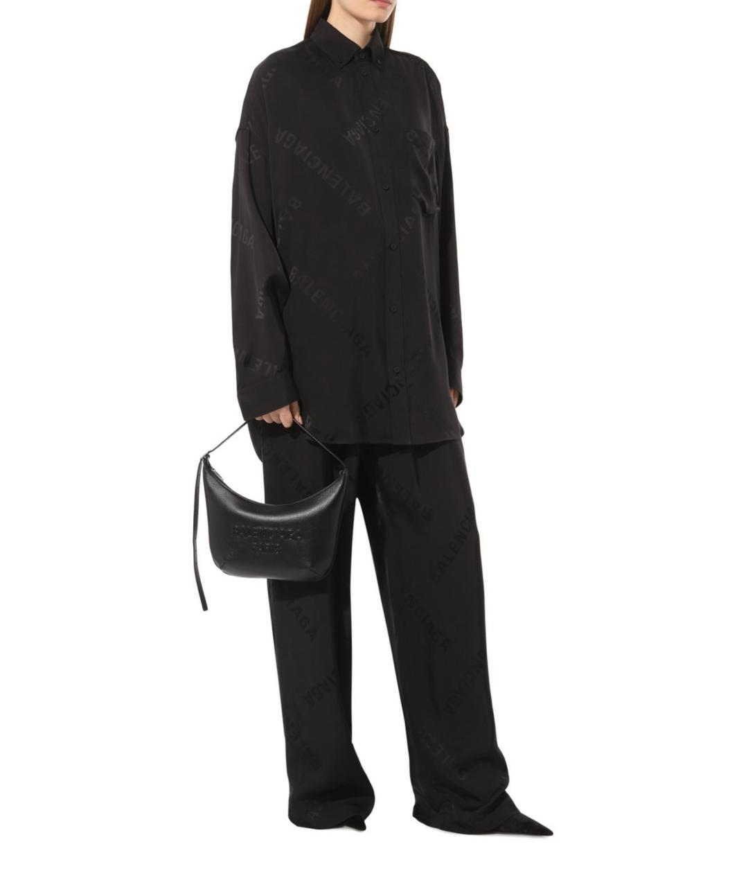 BALENCIAGA Черная кожаная сумка с короткими ручками, фото 4
