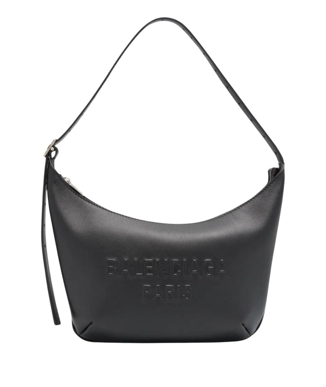 BALENCIAGA Черная кожаная сумка с короткими ручками, фото 1