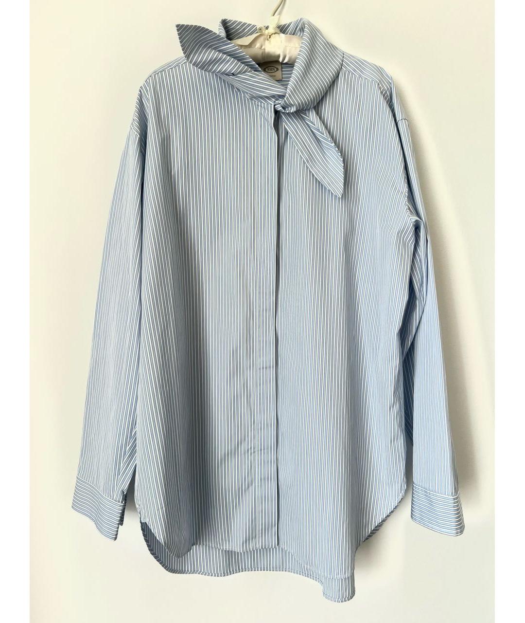 TOD'S Голубая хлопковая рубашка, фото 2