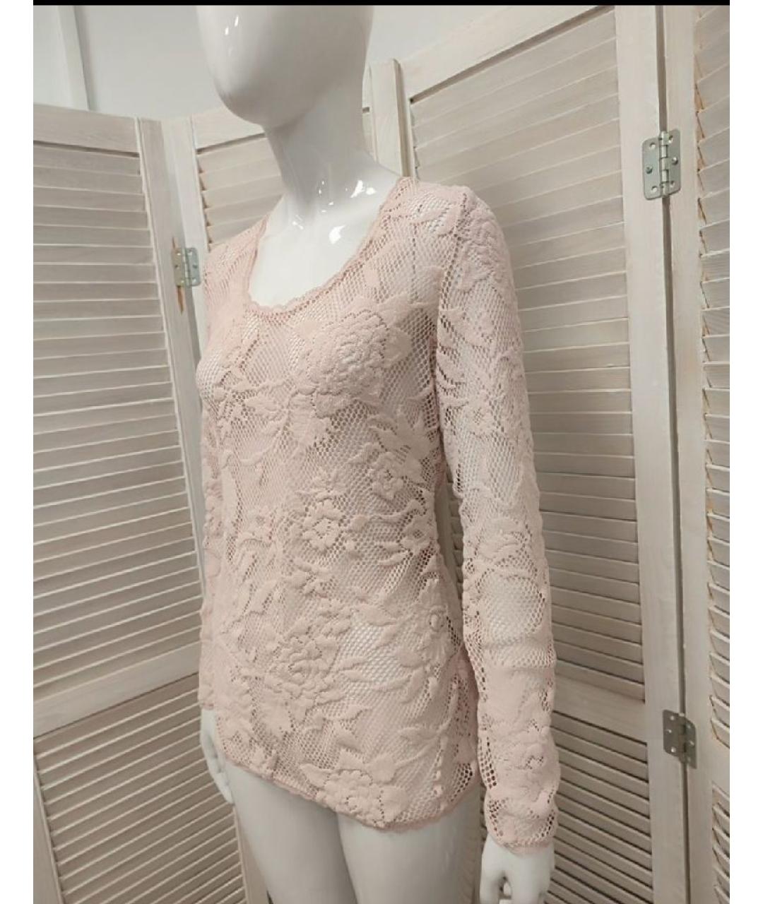 WOLFORD Розовый кружевной джемпер / свитер, фото 5