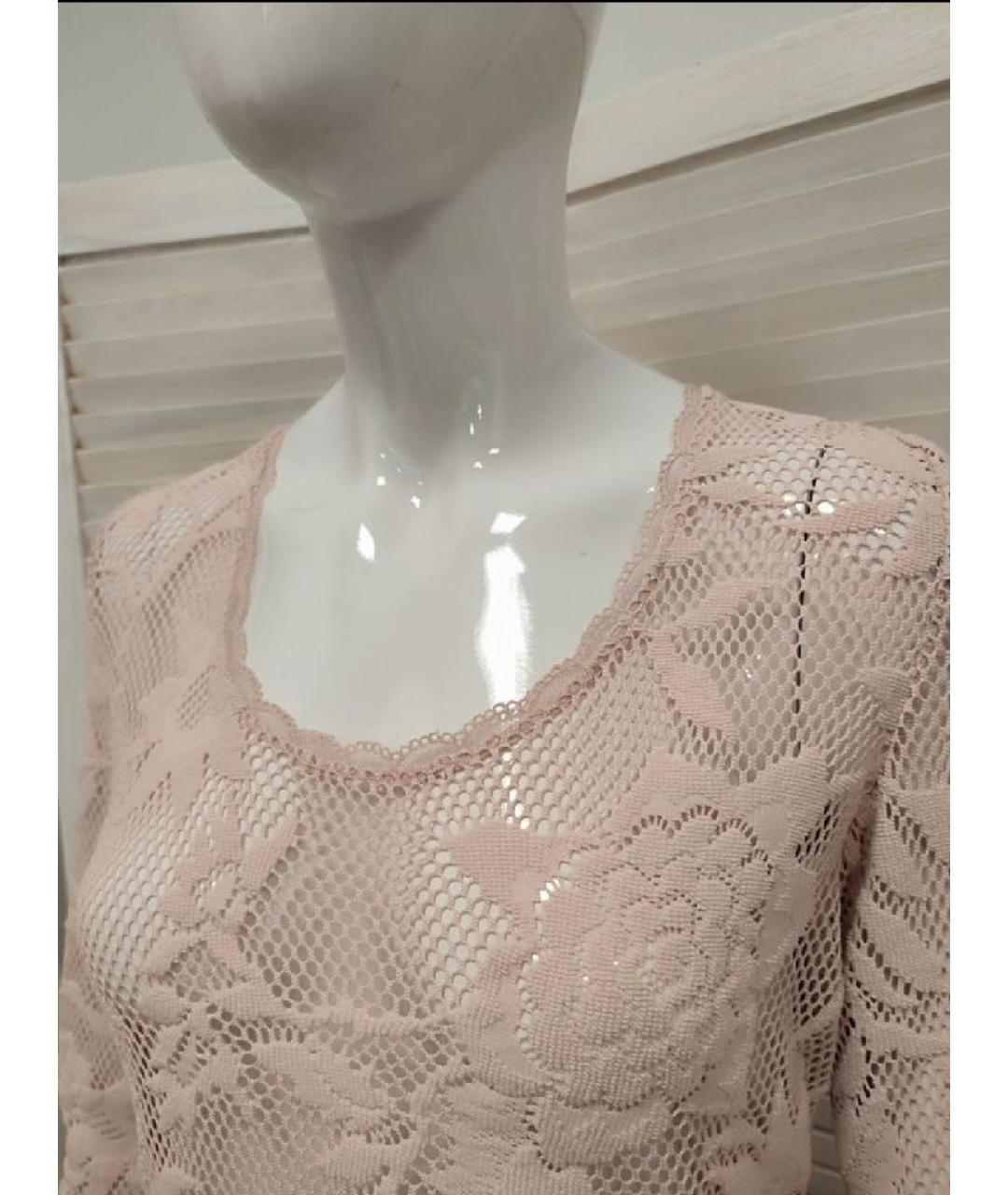 WOLFORD Розовый кружевной джемпер / свитер, фото 6