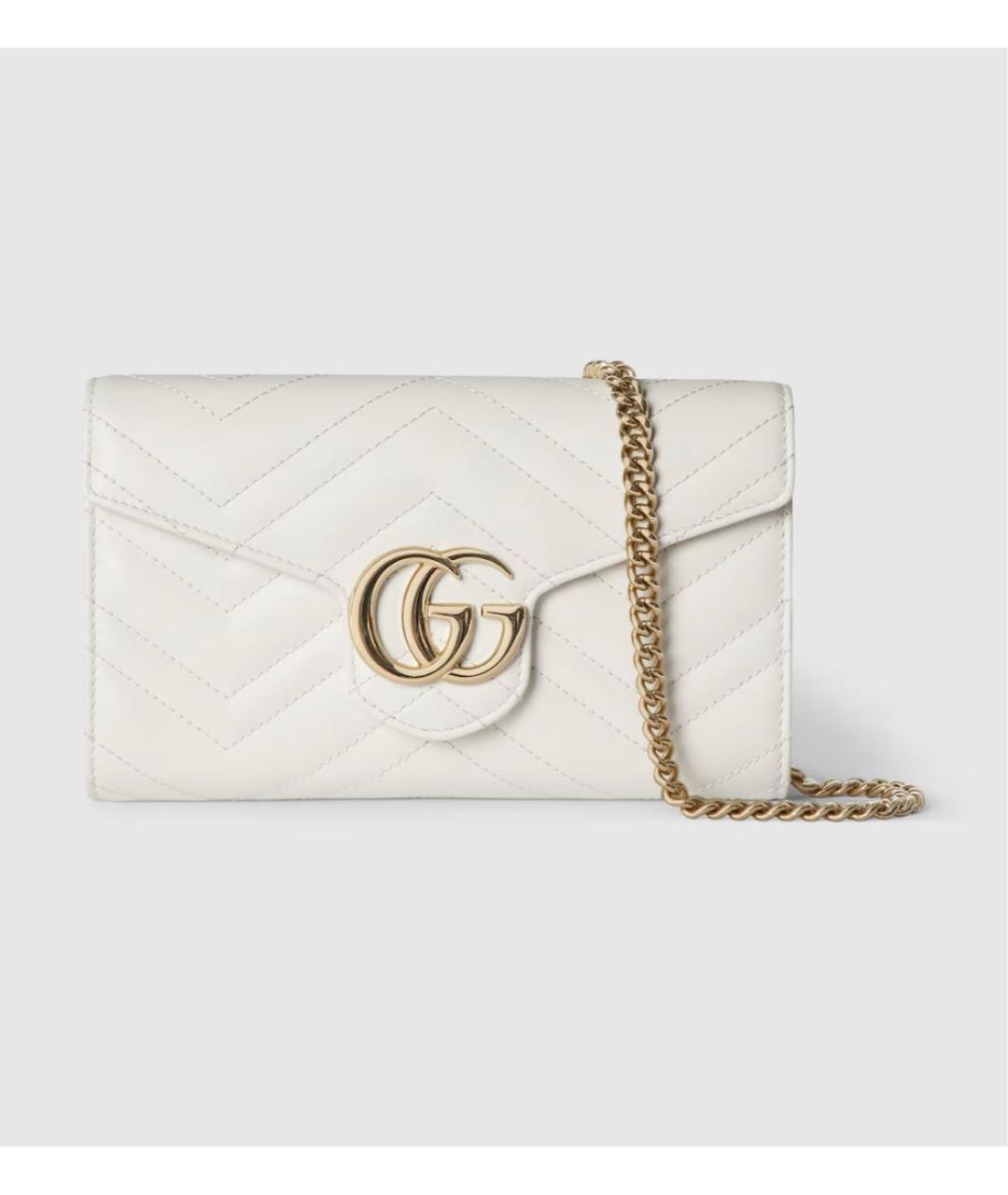 GUCCI Белый кожаный кошелек, фото 9