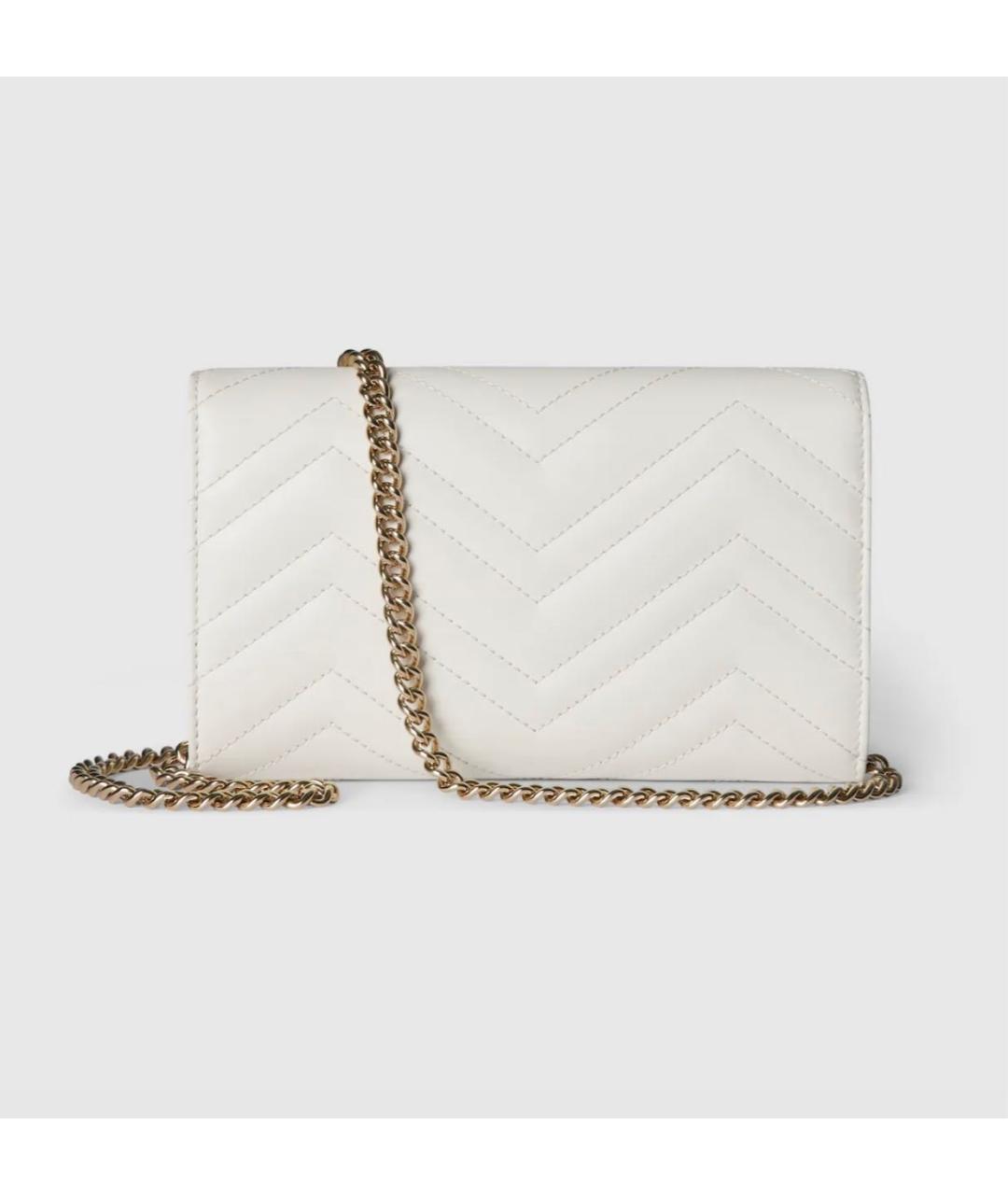 GUCCI Белый кожаный кошелек, фото 5