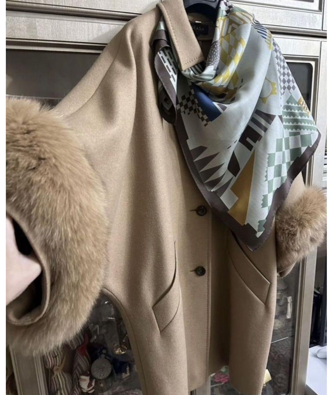 ESCADA Бежевое шерстяное пальто, фото 2