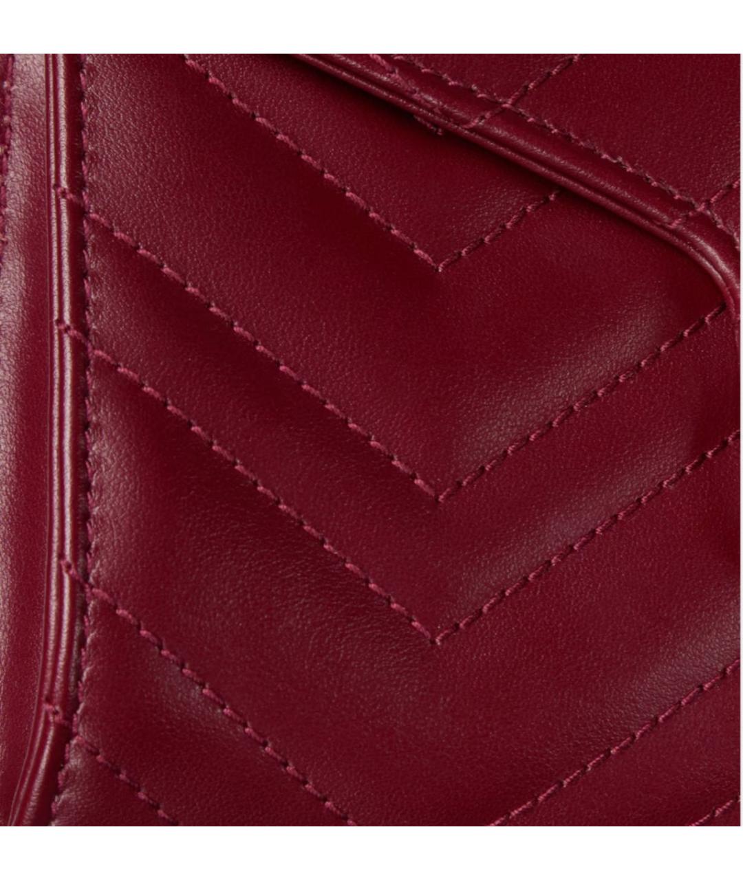 GUCCI Бордовый кожаный кошелек, фото 8