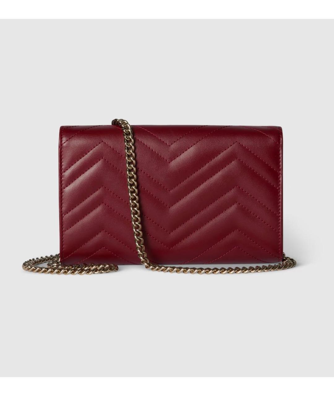 GUCCI Бордовый кожаный кошелек, фото 5