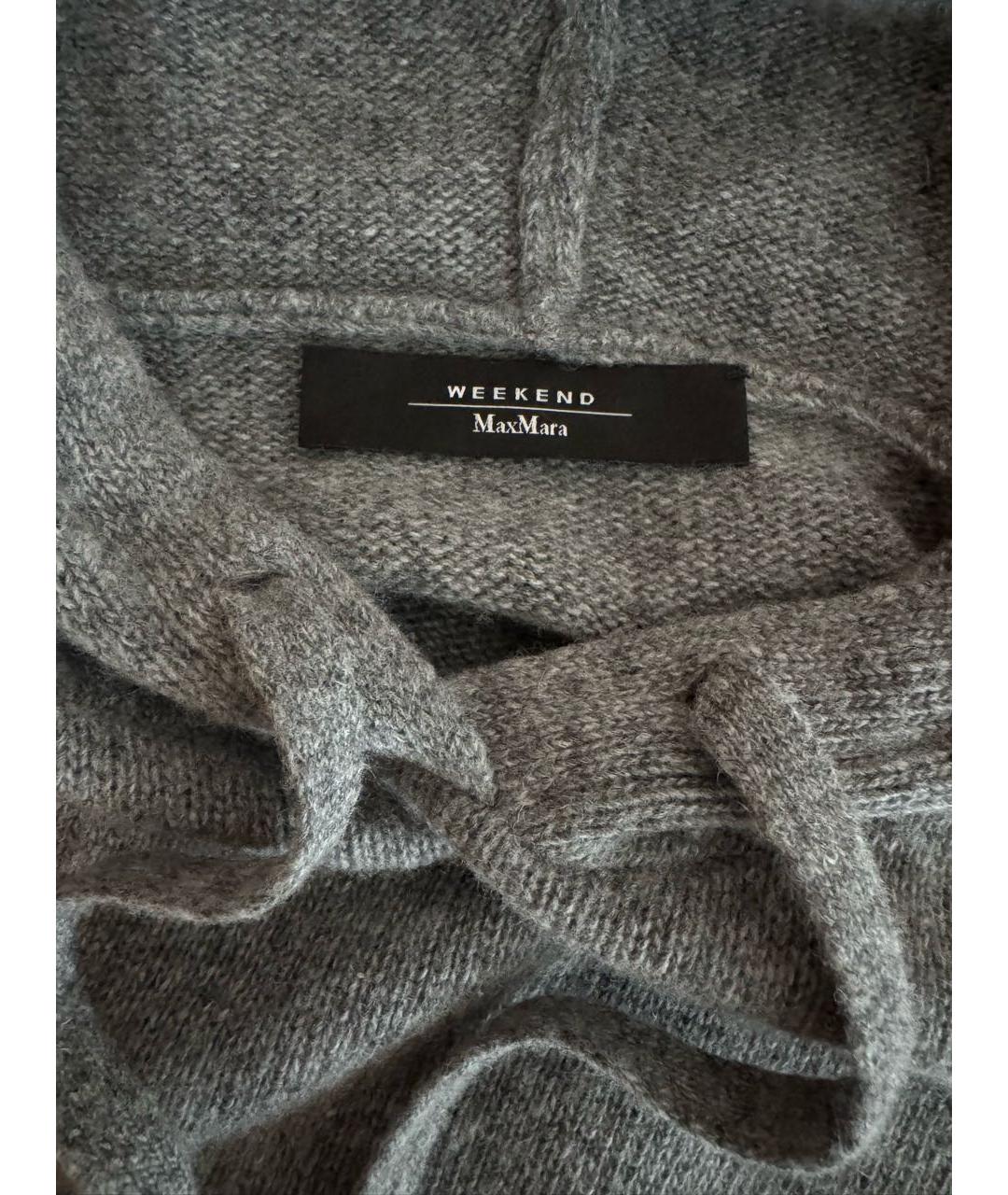 WEEKEND MAX MARA Серый шерстяной джемпер / свитер, фото 3