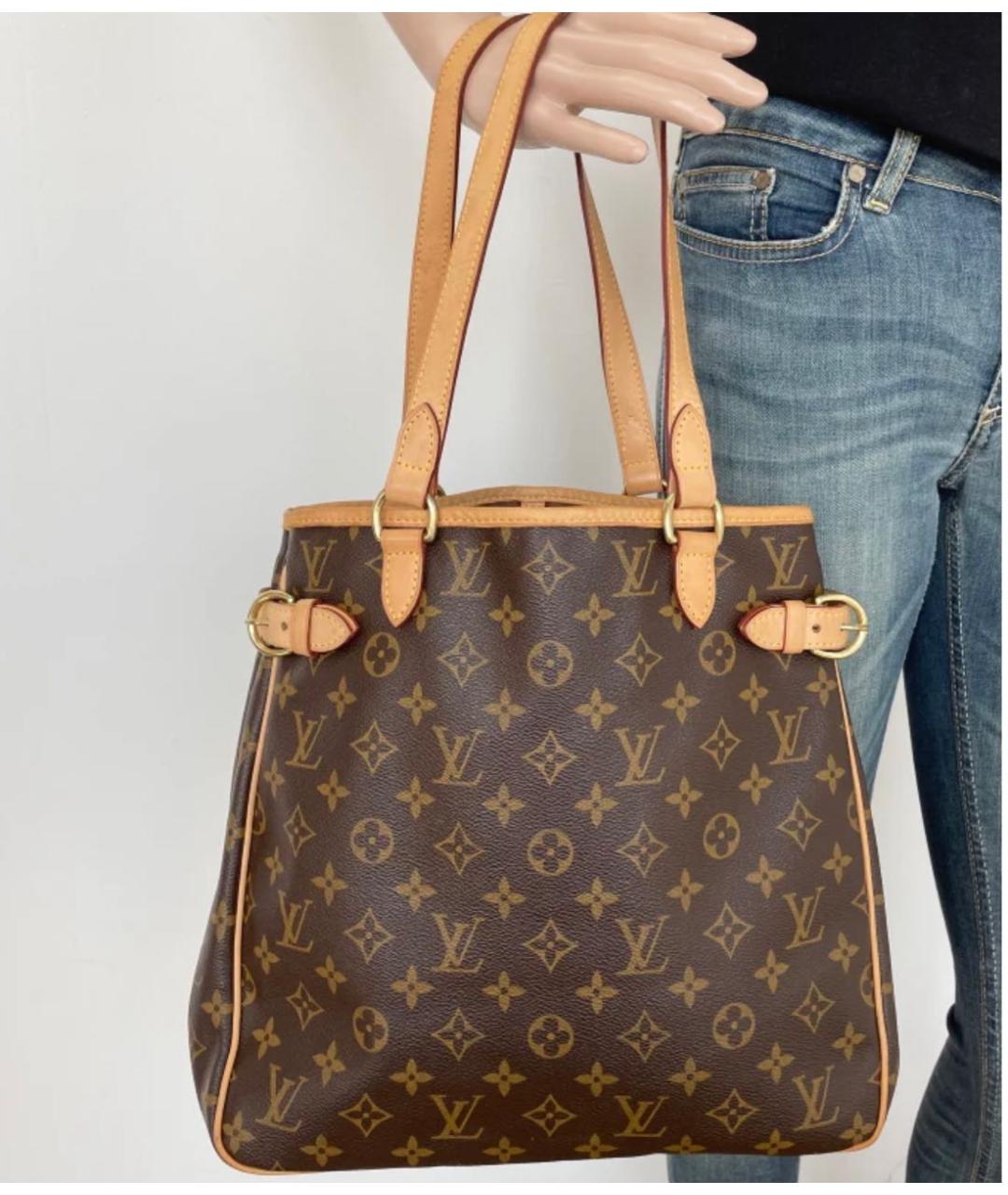 LOUIS VUITTON Коричневая сумка тоут, фото 5