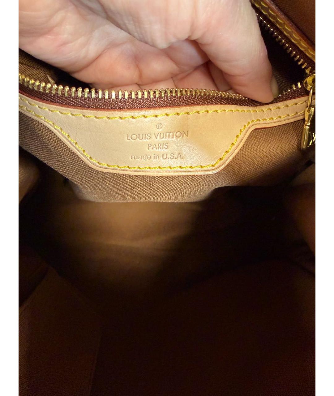 LOUIS VUITTON Коричневая сумка тоут, фото 6