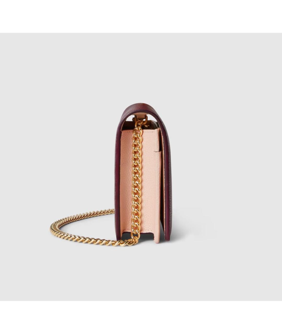 GUCCI Бордовый кожаный кошелек, фото 6