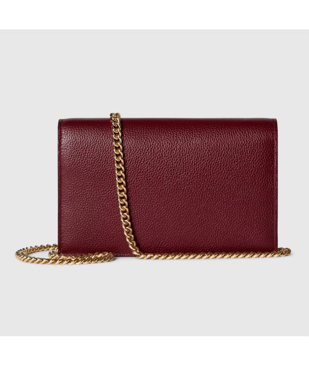 GUCCI Бордовый кожаный кошелек, фото 5
