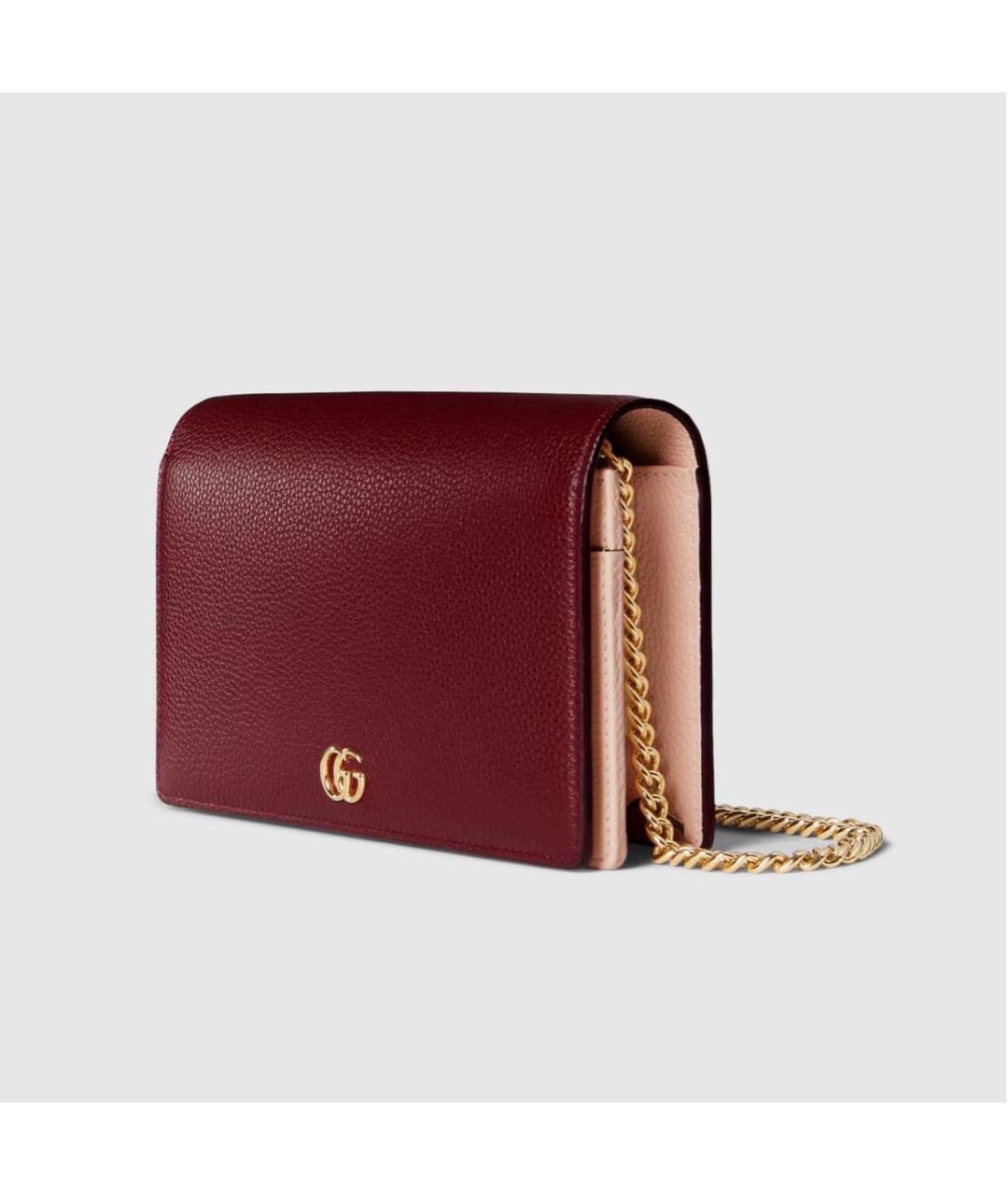 GUCCI Бордовый кожаный кошелек, фото 2