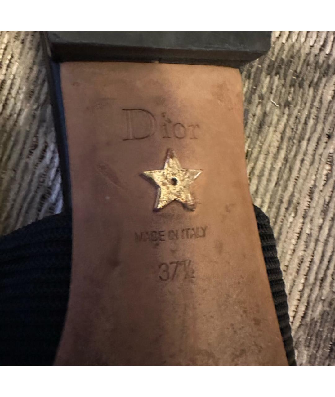 CHRISTIAN DIOR Черные текстильные балетки, фото 5