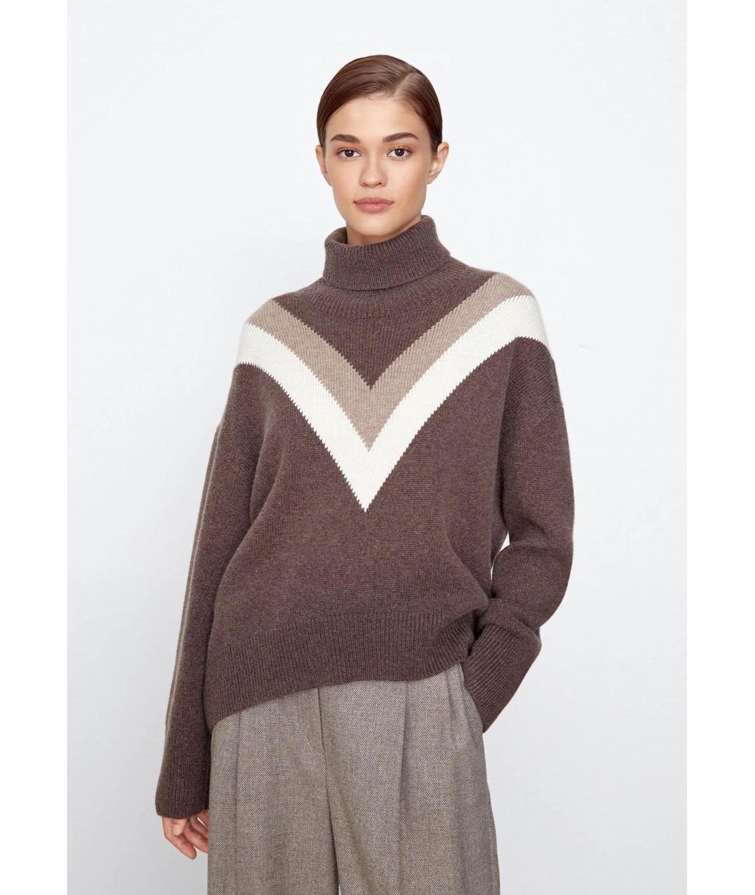 12 STOREEZ Коричневый шерстяной джемпер / свитер, фото 2
