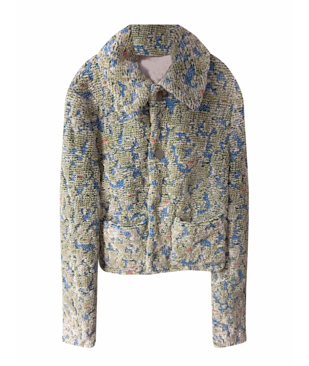 BOTTEGA VENETA Зеленый вискозный жакет/пиджак, фото 1