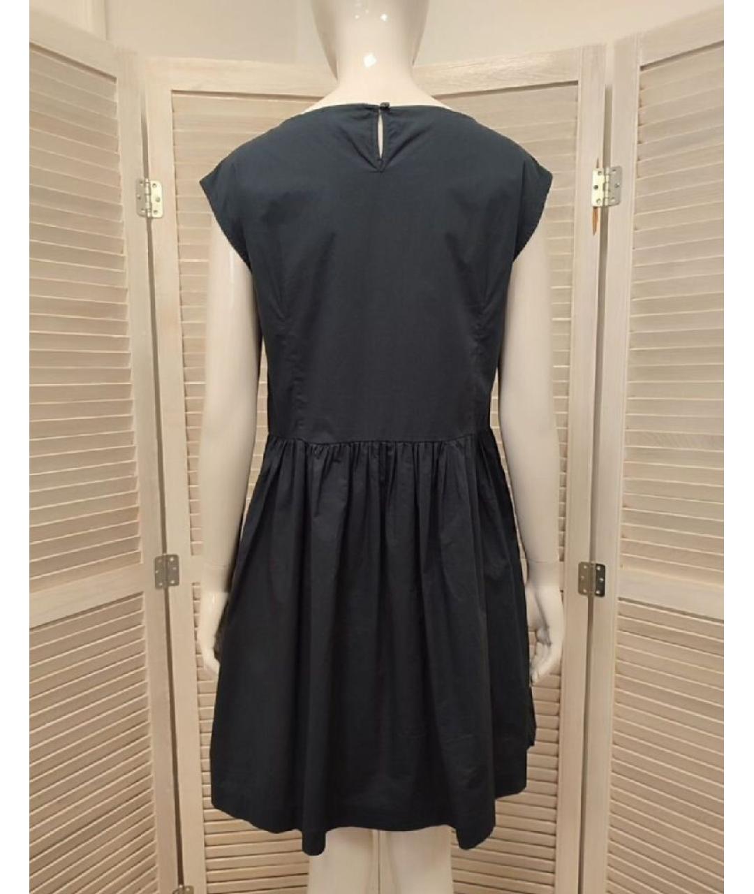 WOOLRICH Темно-синее хлопковое повседневное платье, фото 2