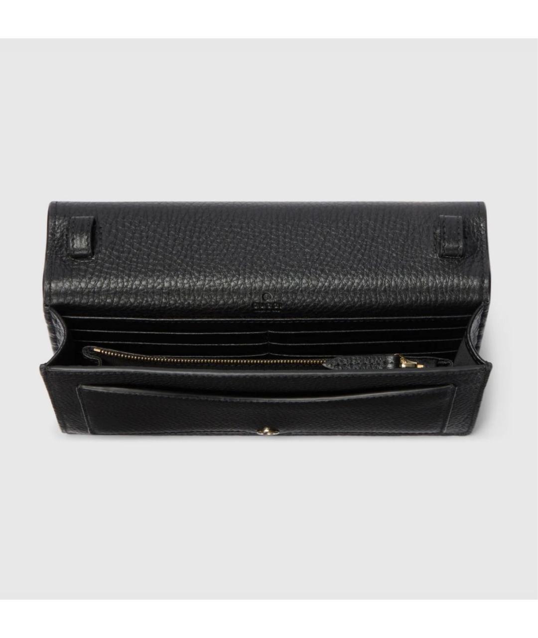 GUCCI Черный кожаный кошелек, фото 7