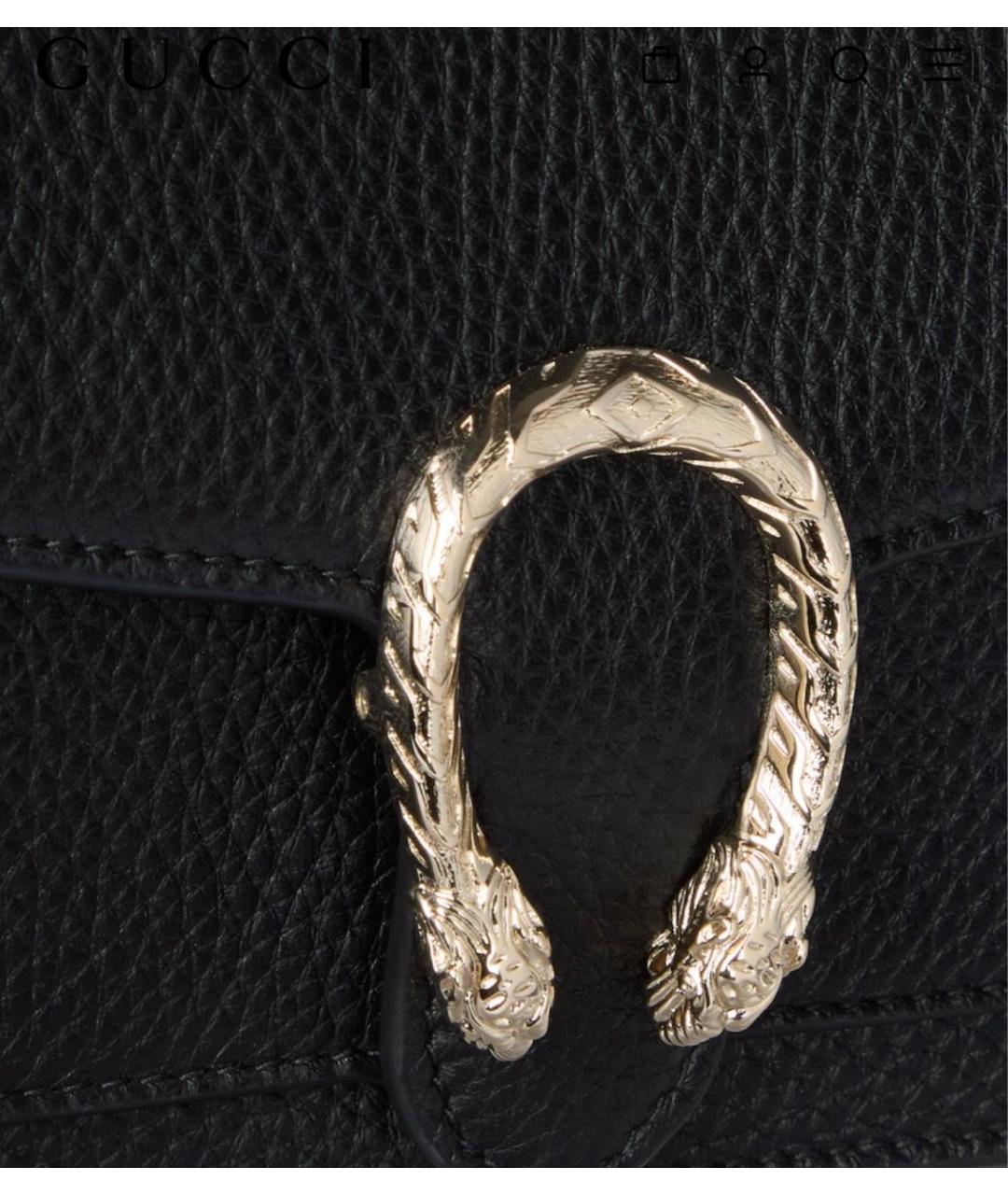 GUCCI Черный кожаный кошелек, фото 4