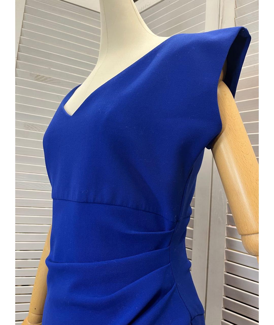 DIANE VON FURSTENBERG Синее вискозное повседневное платье, фото 8