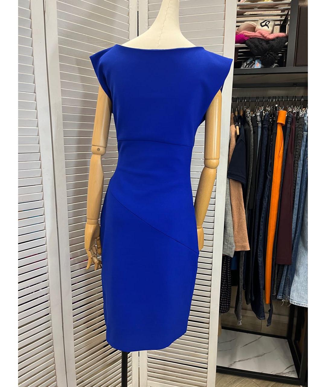 DIANE VON FURSTENBERG Синее вискозное повседневное платье, фото 7