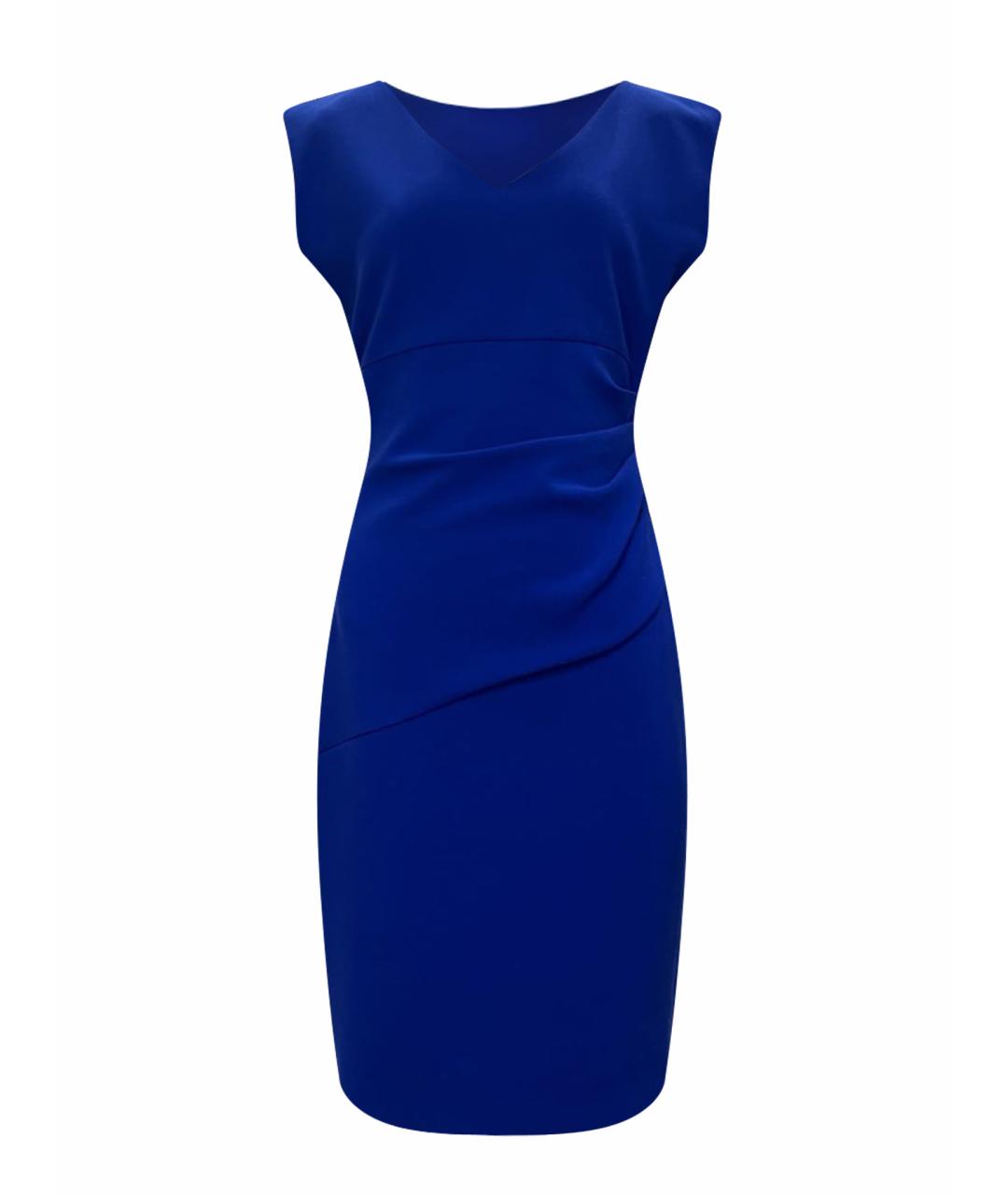 DIANE VON FURSTENBERG Синее вискозное повседневное платье, фото 1