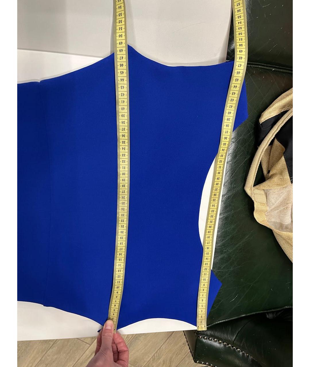 DIANE VON FURSTENBERG Синее вискозное повседневное платье, фото 3