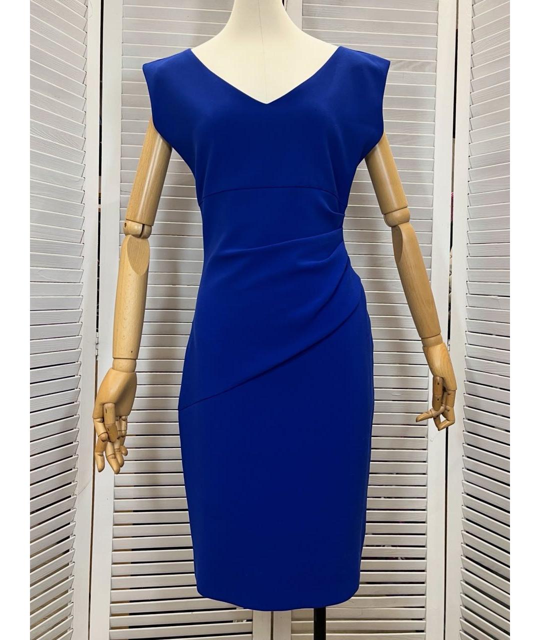 DIANE VON FURSTENBERG Синее вискозное повседневное платье, фото 9