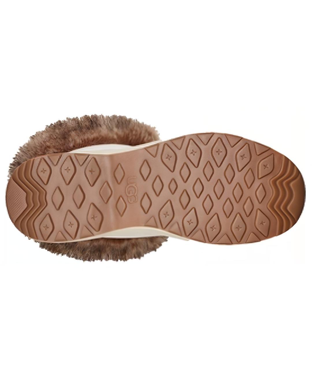 UGG AUSTRALIA Белые кожаные ботинки, фото 5