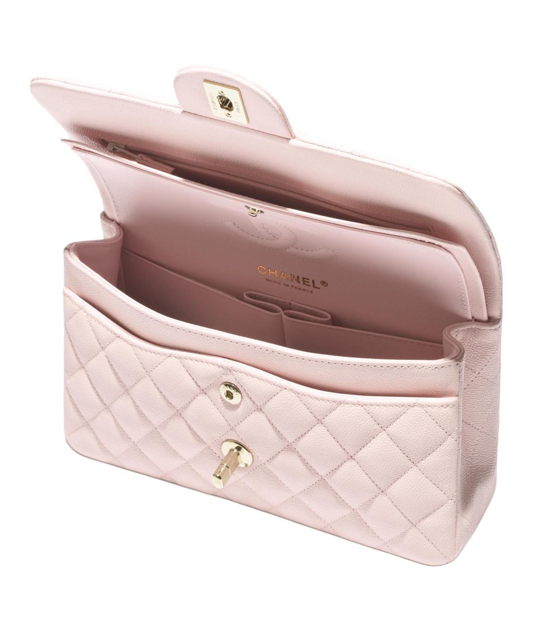 CHANEL Розовая кожаная сумка через плечо, фото 3