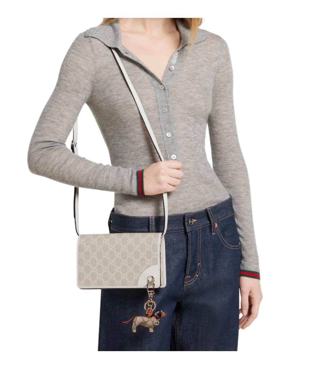 GUCCI Белый кошелек, фото 3