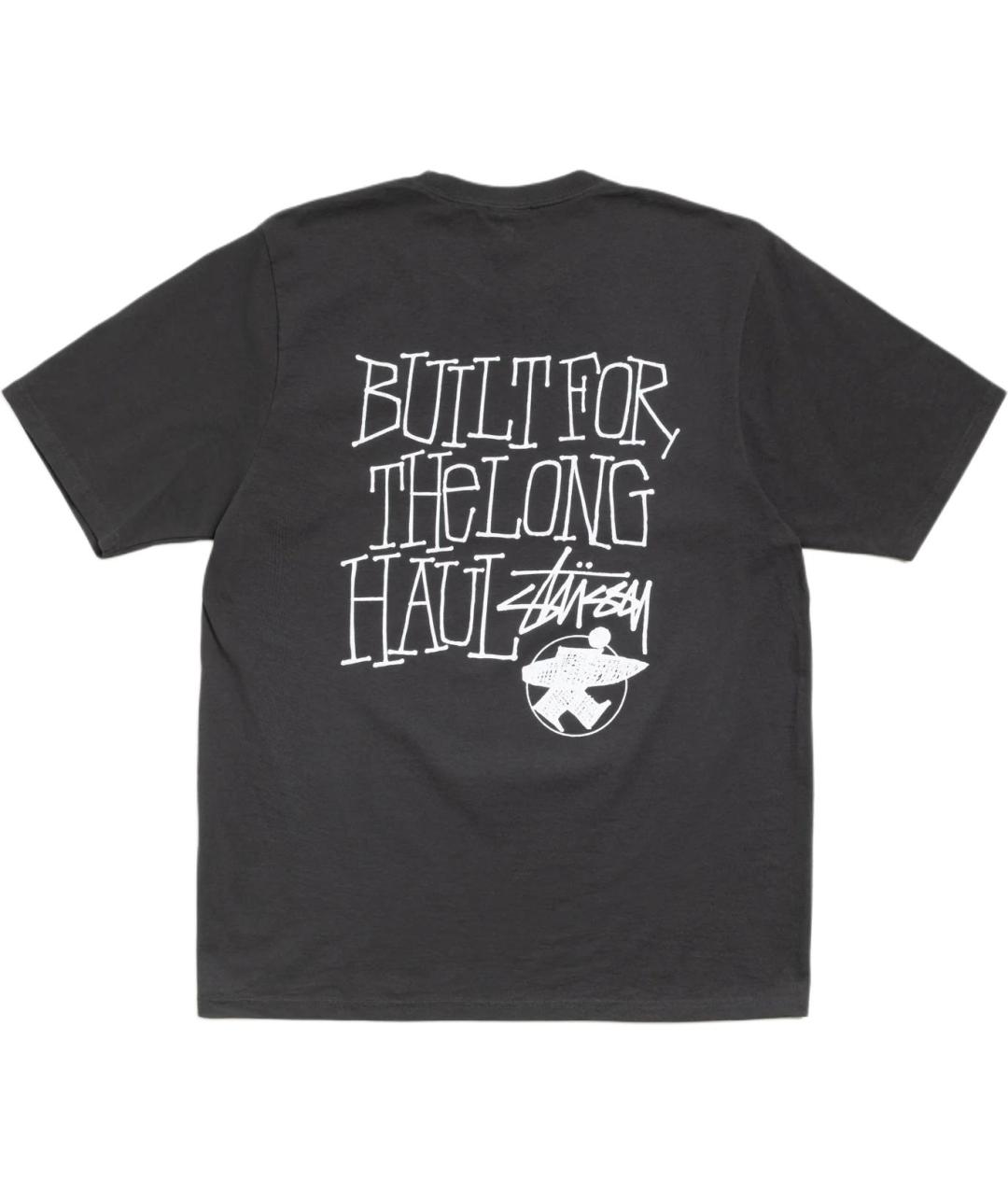 STUSSY Черная хлопковая футболка, фото 1