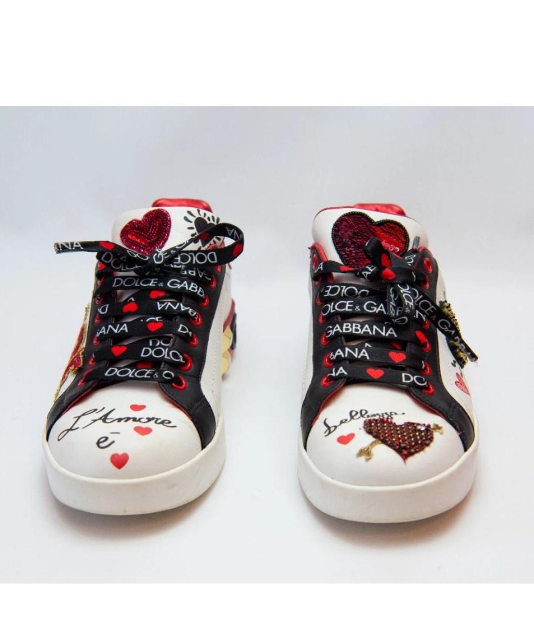 DOLCE&GABBANA Мульти кожаные кеды, фото 3