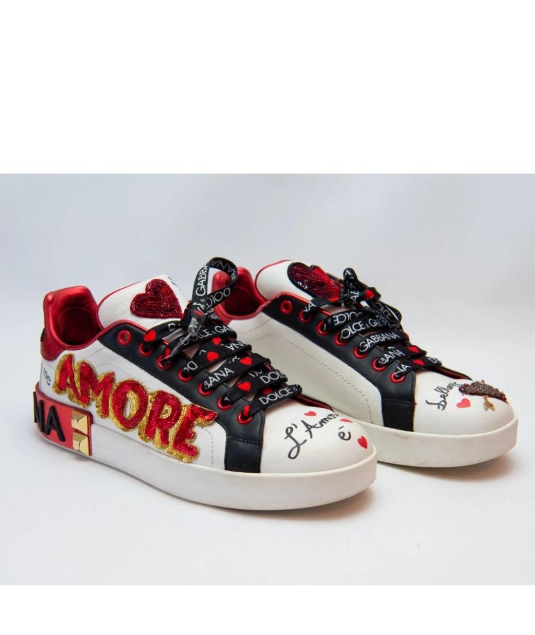 DOLCE&GABBANA Мульти кожаные кеды, фото 2