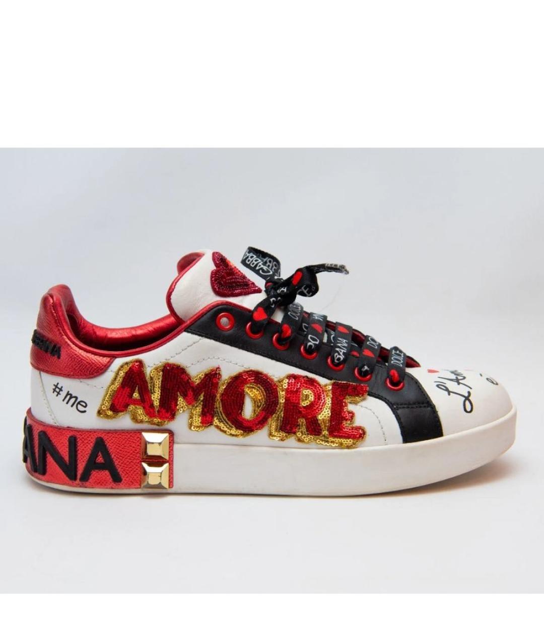 DOLCE&GABBANA Мульти кожаные кеды, фото 9