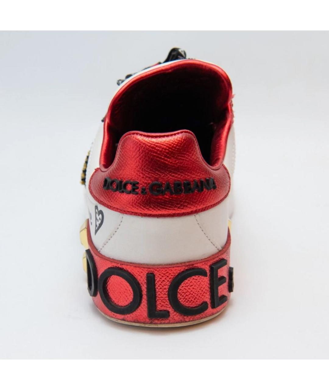 DOLCE&GABBANA Мульти кожаные кеды, фото 8